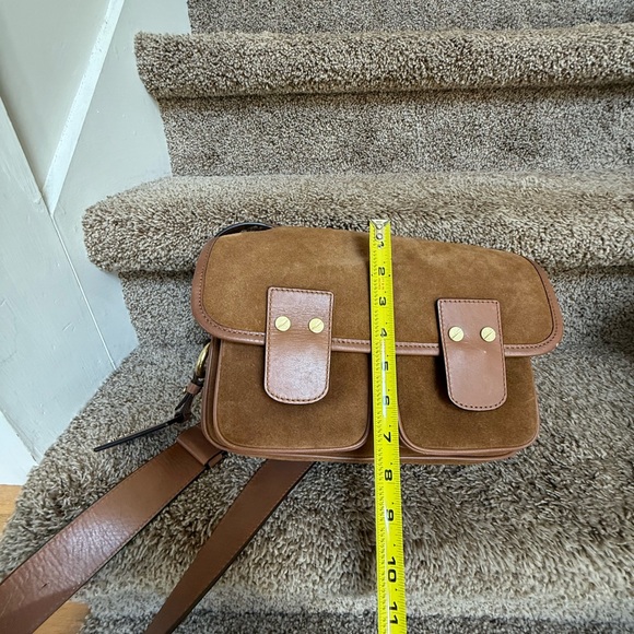 Michael Kors " Hewitt" Women's Caramel Leather Suede Crossbody/Messenger Bag. - Picture 14 of 16